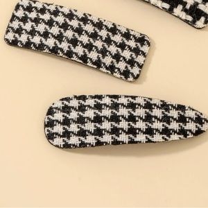 Set of Two Houndstooth Hair Clips